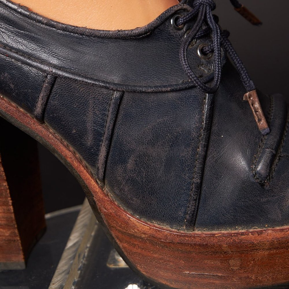 1970s Platform Oxfords Heels Shoes